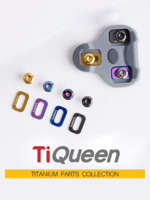 Ti Queen Titanium alloy road pedal cleat screw set compatible with LOOK