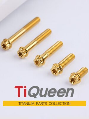 Ti Queen Regular Titanium Screws M6 L08-50mm for Motorcycles and Bicycles/Car