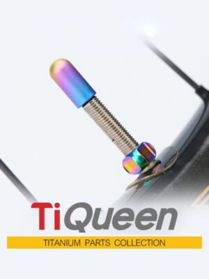Ti Queen Titanium Alloy Presta Valve Cap|Compatible with Road Bicycles 2pcs
