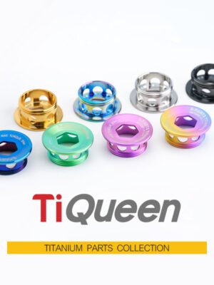 Ti Queen Titanium alloy crank screws compatible with SHIMANO series