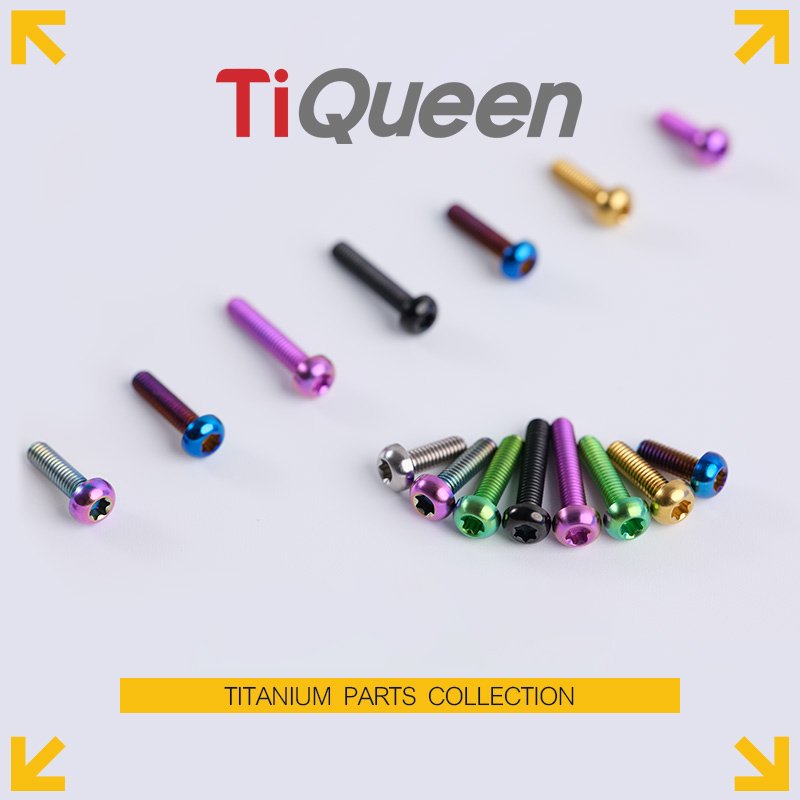 Ti Queen M3 Titanium alloy umbrella head screw for Motorcycles and Bicycles