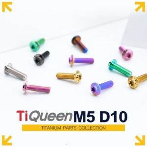 Ti Queen M5 truss head Titanium screw D10|Bicycle|Motorcycle