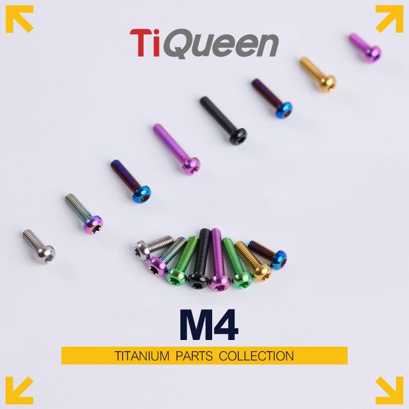 Ti Queen M4 Titanium alloy umbrella head screw for Motorcycles and Bicycles