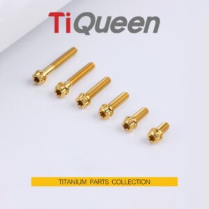 Ti Queen Titanium Screws M4 L06-50mm for Motorcycles and Bicycles