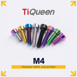 Ti Queen M4 titanium alloy cheese head screw for Motorcycles and Bicycles