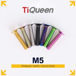 Ti Queen countersunk head Titanium Screws M5 L06-40mm for Motorcycles and Bicycles