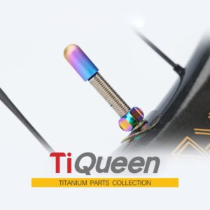 Ti Queen Titanium Alloy Presta Valve Cap|Compatible with Road Bicycles 2pcs