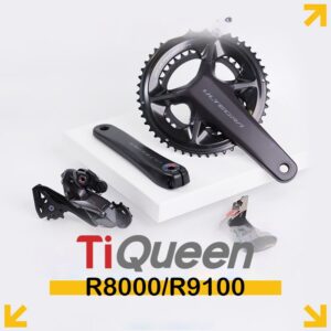 Ti Queen Titanium alloy derailleur and drivetrain screw set compatible with R8000/R9100 road series for Bicycles