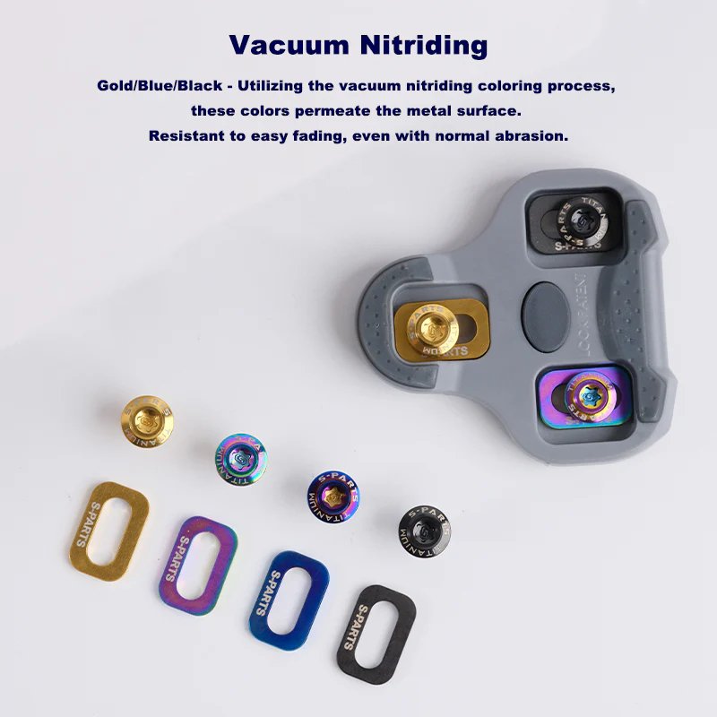 Ti Queen Titanium alloy road pedal cleat screw set compatible with LOOK for Bicycles - Image 2